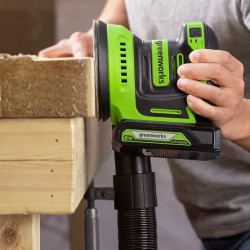 Эксцентриковая шлифовальная машина аккумуляторная Greenworks 24V OS325 (1*2 Ач АКБ и ЗУ) 3100907CUA - фото2