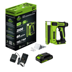 Степлер аккумуляторный Greenworks 24V G24CS10 (1хАКБ 2Ач и ЗУ) 3400107CUA - фото2