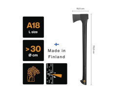 Топор универсальный Solid A18 Fiskars 1052045 - фото2